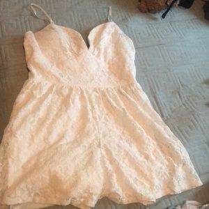 Cream Lace romper